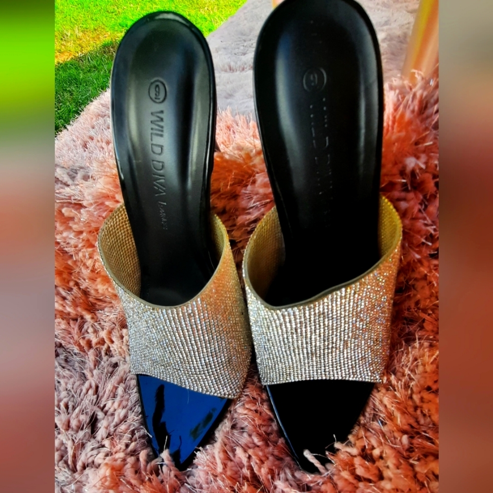 Brand new us 9 rhinestone mule